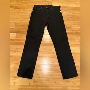 Wrangler Dark Brown Straight Leg Jeans 38x36 Western Workwear